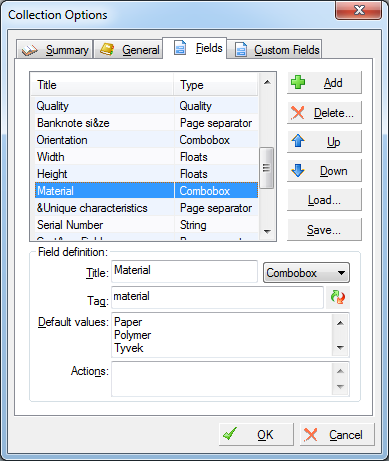 Document Options: Fields Document Options: Fields