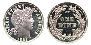 Barber Dimes, 1892-1916